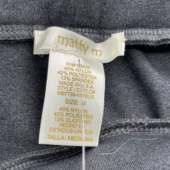 Matty M Leggings Womens Medium Gray Stretch Pants USA Made Casual  Sportswear - Picture 10 of 12